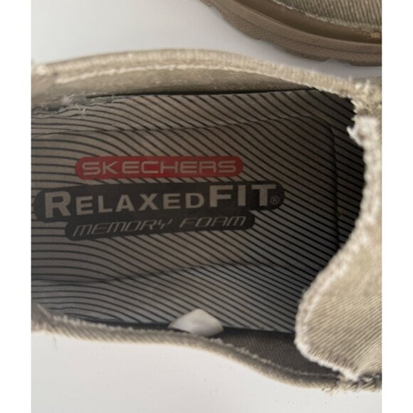 Skechers Mens Relaxed Fit Memory Foam 10.5 Slip-On Loafers Superior Milford Tan - Picture 9 of 12